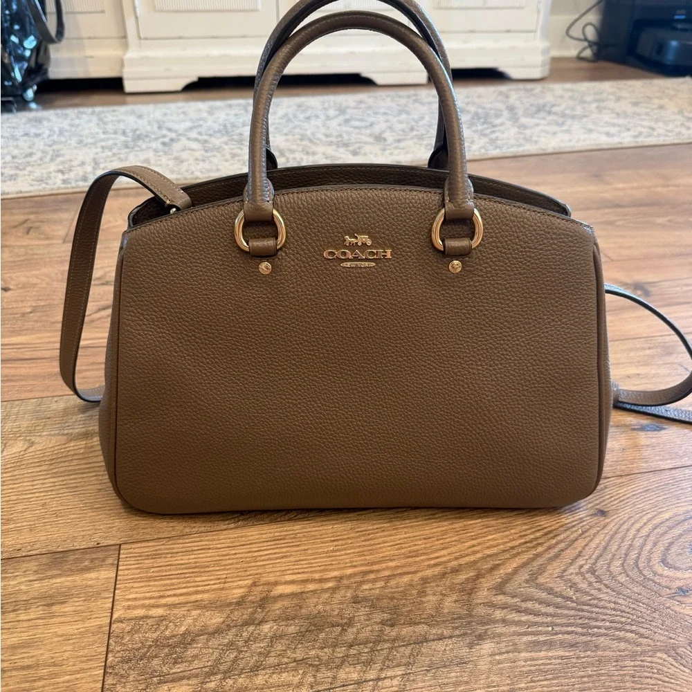 Coach Savannah Carry All Leather Handbag - Picture 2 of 4